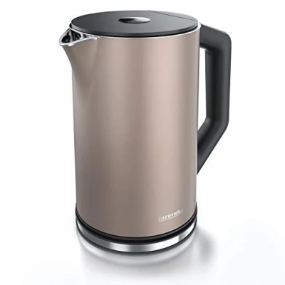 Image de arendo Bouilloire Électrique en Acier Inoxydable, Ébullition Rapide, Sélection de la Température 40 à 100 , ou 4 Températures Prédéfinis, Modell Elegant, 1,5L 2200W, sans BPA, Bronze