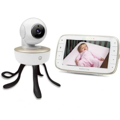 Image de Motorola Nursery VM855 Moniteur bébé Wi Fi connecté avec application et unité parentale 5&quot; Vision nocturne, température conversation bidirectionnelle, 1080p