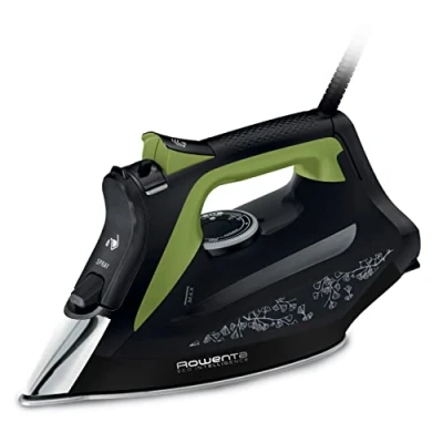 Image de Rowenta Fer vapeur DW6330D1 Eco Intelligence, distribution optimale de la vapeur, puissance 2500 W, temps préchauffage rapide, 1 L, noir/vert