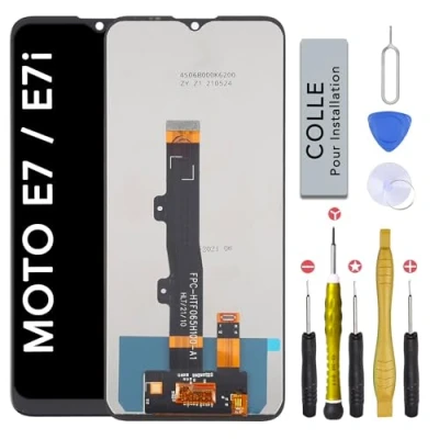 Image de CINQ TEQ Ecran Remplacement pour Motorola Moto E7 / E7i Power + Outils Colle