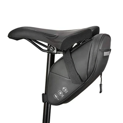 Image de CCKOLE Sacoche de Selle vélo avec réfléchissant, Sac Queue étanche, siège sous Le résistant à la déchirure, Route VTT pour Cyclisme en Plein air