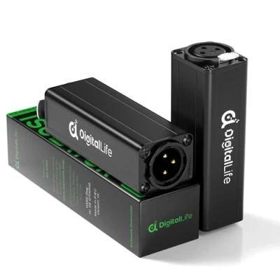 Image de DigitalLife XLR Ground Loop Isolator (Noise Filter) Mono Channel, Pack of 2 Units