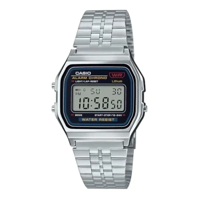 Image de Casio Montre Unisex Digitale avec Bracelet en Acier Inoxydable A159W 1D