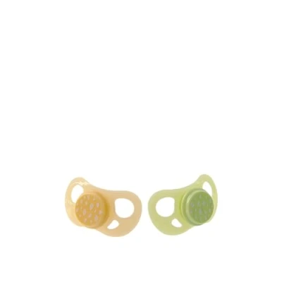 Image de Twistshake 2x Sucette orthodontique, pour bébé, sans BPA, BPF, BPS, 6 mois et plus, Vert cactus beige caramel