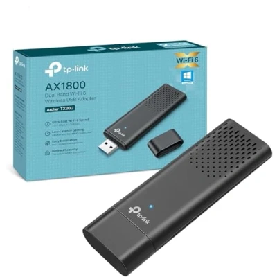 Image de TP Link Clé WiFi 6 Puissante AX1800 Mbps, Archer TX20U, adaptateur USB wifi, dongle 3.0 Bi Bande, 2.4G / 5GHz, MU MIMO, WPA3, compatible avec Windows 11/10