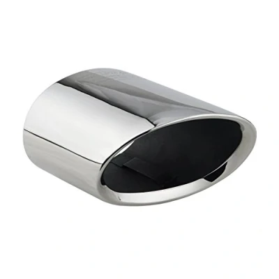 Image de L&amp;P A300 Embout Echappement ovale inox de pot d’échappement inoxydable poli chromé Plug &amp; Play compatible avec BMW e81 e82 e87 e88 serie 1 LCI 116d 118d 120d 123d X1 e84 16d 18d 20d 23d