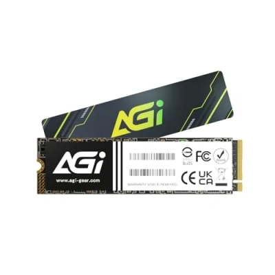 Image de AGI AI818 43 1 to M.2 PCIe Gen4x4 NVMe 2280 SSD, 3D NAND, HMB, Vitesse de Lecture jusqu&#039;à 4700 Mo/s, Compatible avec Ordinateur Portable et Bureau (PC)