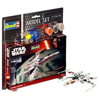 Image de Revell 63601 Star Wars Model Set X Wing Fighter, Noir, Rouge, Gris