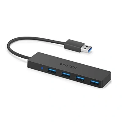Image de Anker Hub USB très fin et léger 4 ports 3.0 pour Apple MacBook, MacBook Air, Pro, Mac mini, iMac ainsi que les ordinateurs portables de bureau Windows ou autres appareils compatibles Noir