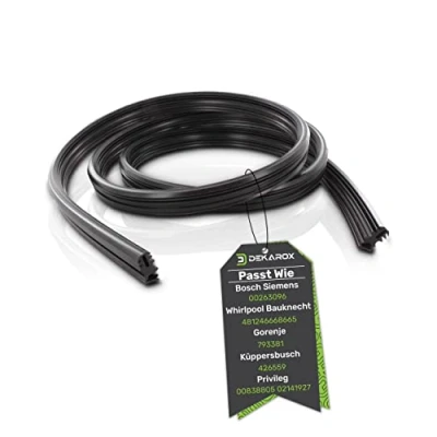 Image de DEKAROX Joint d&#039;étanchéité en caoutchouc 3 côtés pour Bosch Siemens 00263096 263096 lave vaisselle comme Avantixx Logixx Classixx Maxx iQ100 iQ300 iQ500 iQ700 iQ800