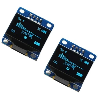 Image de 2pcs OLED 128X64 Display LCD LED Module I2C IIC SPI Serial 2.4cm SSD1306 Série 12864 Écran pour Adafruit Arduino Beaglebones Raspberry Pi, Bleu DE Couleur