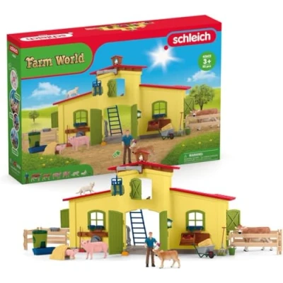 Image de Schleich farm world grande étable jaune