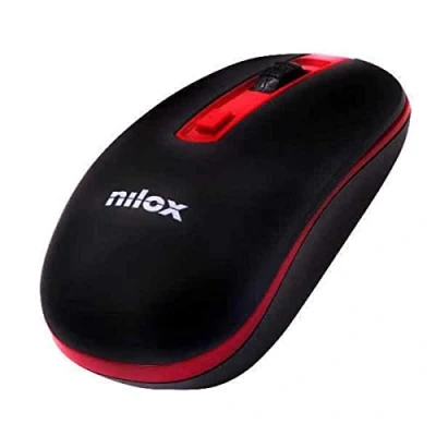 Image de Nilox MOUSE WIRELESS BLACK/RED 1000 DPI souris Wi Fi Optique 1600 Neuf