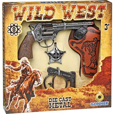 Image de Gonher Ensemble de Pistolets Western, 157/0, Noir, 0