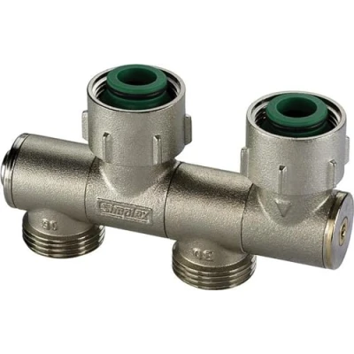 Image de Simplex Module VARIOCON N raccords orientables équerre et droit F12002 pour radiateur avec robinetterie intégrée G3/4&quot;