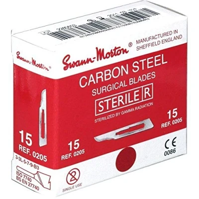 Image de Lames de Bistouris Steriles a Usage Unique N 15 Swann Morton