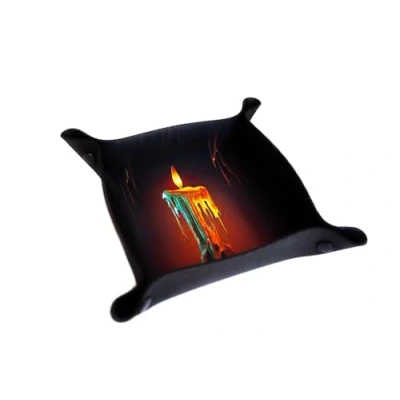 Image de Plateau à dés Dice Tray pour Jeux de société et RPG Robinson Crusoe, Avel, L5K, Roll Player, Ashes: Renaissance des Cendres, Skytopia Bougie