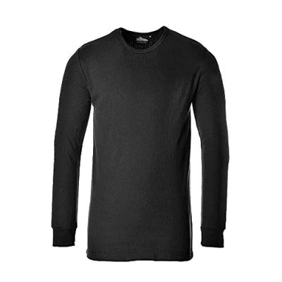 Image de Portwest T shirt Thermique Manches Longues, Couleur: Noir, Taille: L, B123BKRL
