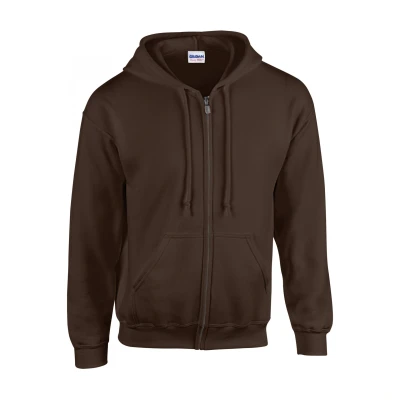 Image de Gildan Sweat à Capuche zippé pour Adulte Maillot de survêtement, Chocolat (Dark Chocolate), L Mixte