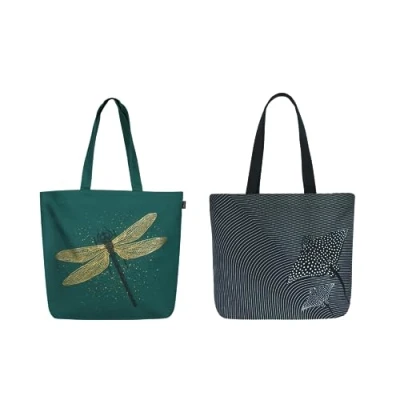Image de Ecoright Sacs Fourre Tout En Toile Pour Femme, Sac Réutilisable Cabas Fermeture Eclair, Idéal L&#039;épicerie