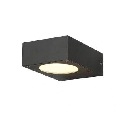 Image de SLV Applique en saillie QUADRASYL WL 15/Éclairage pour murs; allées; entrées; spot LED d&#039;extérieur; lampe de jardin/GX53 IP44 11W anthracite