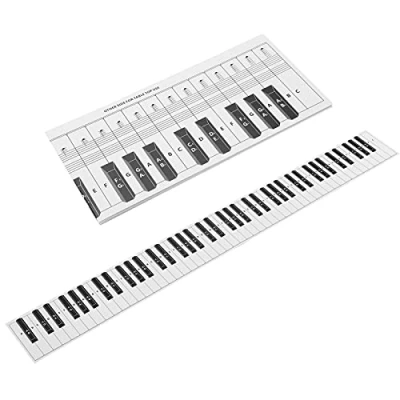 Image de Tableau de Notes Clavier Piano D&#039;entraînement 88 Touches Comparaison D&#039;exercices Papier Couché Portable étanche pour Derrière les du