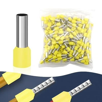 Image de Embout de Cablage Cosse 6mm² 12mm 300 Pièces Embouts à Sertir Isolées pour l&#039;extrémité des Câbles