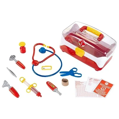 Image de Theo Klein 4685 mallette médecin, g.m. I Robuste Avec instruments adaptés aux enfants stéthoscope, seringue, thermomètre et beaucoup plus encore Jouet pour à partir de 3 ans