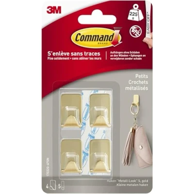 Image de Command Crochet Déco Aspect Doré Petit Modèle 17032BR
