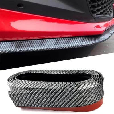 Image de ZXCVDF 2.5m Spoiler Avant pour Toyota Yaris 4 (IV) XP21 I 2020 2024,Car Pare Chocs Rubber Front Bumper Lip Caoutchouc Autocollant Splitter Body Jupe Protecteur,Carbon Fiber