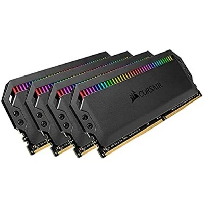 Image de Corsair DOMINATOR PLATINUM RGB 32GB (4x8GB) DDR4 3600 (PC4 28800) C18 1.35V Desktop Memory Noire
