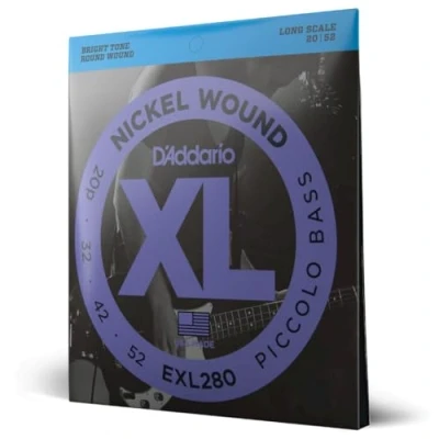 Image de D&#039;Addario Cordes Basse Bass Strings EXL280 Piccolo Bass, 20 52 Échelle Longue