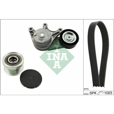 Image de INA 529 0483 20 Jeu de courroies trapézoïdales à nervures avec poulie débrayable BMW: 1 5 portes, X1, 3 Berline