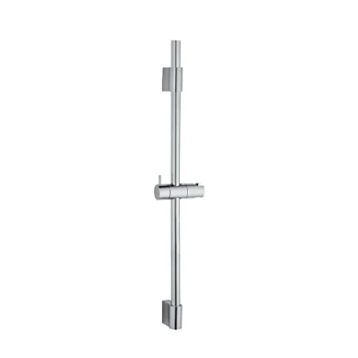 Image de WENKO barre de douche Classic, avec support pour douchette ou baignoire en inox et mural coulissant, dimensions (L/P x H) : Ø 2,2 70 cm, chrome