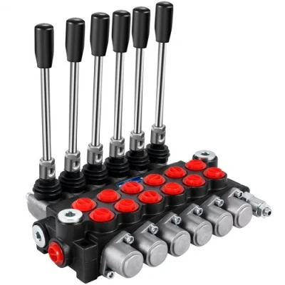 Image de VEVOR hydraulische directionele regelklep, schuifklep met 6 spoelen, 11 GPM laderklep, 3600 PSI kleppen en controllers voor tractoren, ladertanks