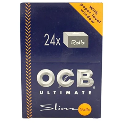 Image de OCB 15426 Ultimate Rolling Papier à Cigarettes Slim, Long, Rolls drehpapier Level with Paper 24 Window