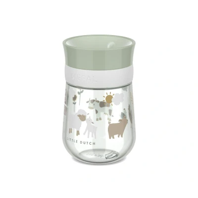 Image de Mepal 108018565399 Gobelet d&#039;Apprentissage 360 degré Mio Little Dutch, Étanche, Bord à pour Boire de Tous les Côtés, 300 ml, Farm