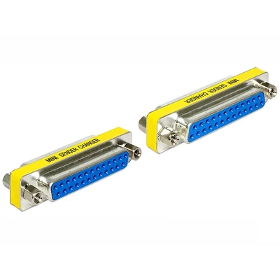Image de DeLOCK 65483 changeur de genre câble Sub D 25 Bleu, Argent, Jaune Neuf