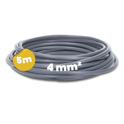 Image de Kalitec Câble de Câblage H07V K 4 mm² gris 5 m Flexible Toron à fils fins unique monofil pour armoire commande Fil commutation