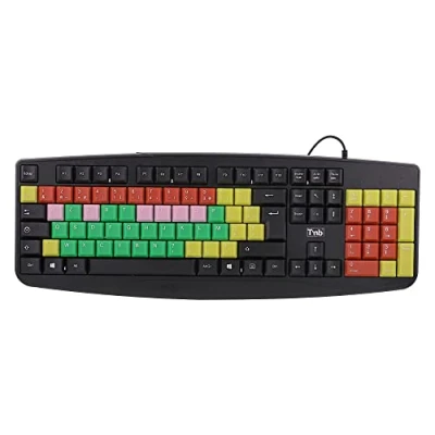 Image de TNB Clavier filaire coloré pour enfants AZERTY