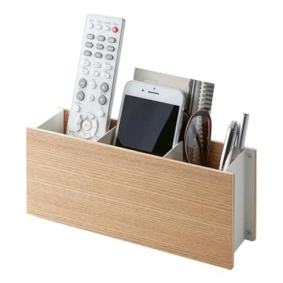 Image de Yamazaki 2732 RIN support de stylo et télécommande, blanc, Bois/Acier, minimaliste, 25 x 7 10.2 c m
