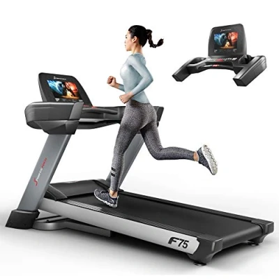 Image de SPORTSTECH Tapis De Course Professionnel F75 Capteurs Cardio Compatible Ceinture 12 Programmes Jusqu’À 20km/h Lecteur MP3 Intégré L.195,6 x l.102,2 H.139,3 cm