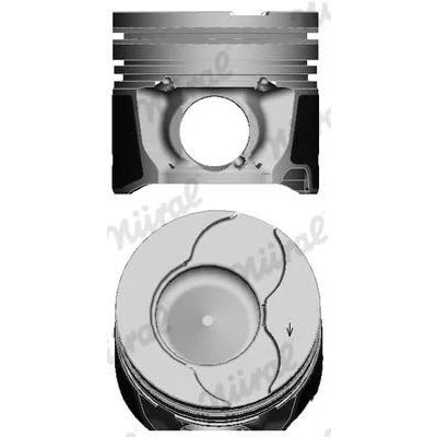Image de NÜRAL 87 135307 00 Piston 74,2mm avec porte segment, pour bielle trapézoïdale PEUGEOT: 207 3/5 portes, 206 Bipper Van