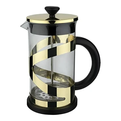 Image de Café Olé Classico CM 08G Cafetière à piston en acier inoxydable avec poignée résistante la chaleur 800 ml