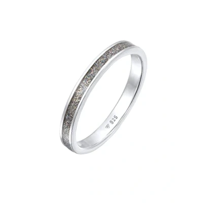Image de Elli Basic Emaille Bague, Femme, Taille: 54, Silber