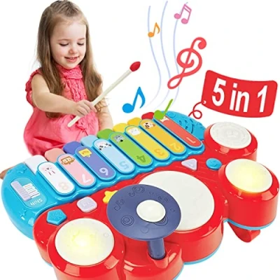 Image de hahaland Jouet pour Bébé 1 an 5 en Montessori avec Musique Enfant 2 3 Ans Jouets Multifonctions 12 18 Mois Garçon Fille