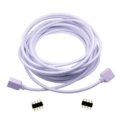 Image de LitaElek 2.5m Câble d&#039;extension Bande LED RGB Rallonge de Ruban Extension Cable 4 Broches Extenseur Stripe Connector Connecteur pour SMD 5050 3528 2835 Strip, Blanc, 1pc