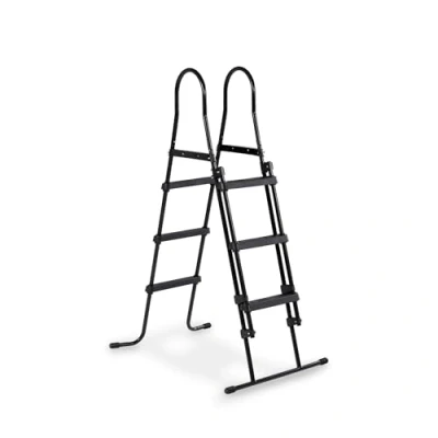 Image de EXIT Toys Échelle de Piscine Amicale pour Enfants avec Rampe Piscines Marches Antidérapantes Facile à Replier Plus Sécurité Hauteur Cadre 91 107cm Noir