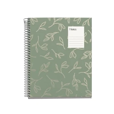 Image de Miquelrius Cahier A5 (148 x 210 mm), 100 feuilles lignées de 70 g/m², couverture en carton rigide, 4 bandes couleur, spirale, 2 trous, carnet ligné, jolie papeterie,