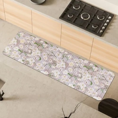 Image de Comart, Tapis de Cuisine Austin en Polyester imprimé, antidérapant, Bloom 50 x 170 cm